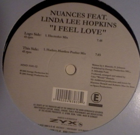 Cover Nuances - I Feel Love (12) Schallplatten Ankauf