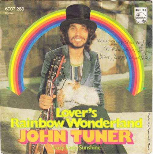 Cover John Tuner - Lover's Rainbow Wonderland (7, Single) Schallplatten Ankauf