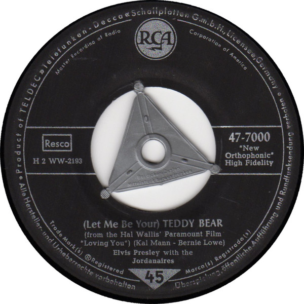 Cover Elvis Presley With The Jordanaires - (Let Me Be Your) Teddy Bear / Loving You (7, Single) Schallplatten Ankauf
