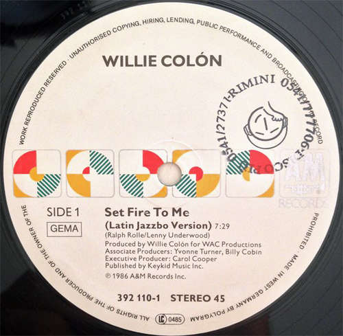 Cover Willie Colón - Set Fire To Me (12) Schallplatten Ankauf
