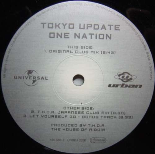 Cover Tokyo Update - One Nation (12) Schallplatten Ankauf
