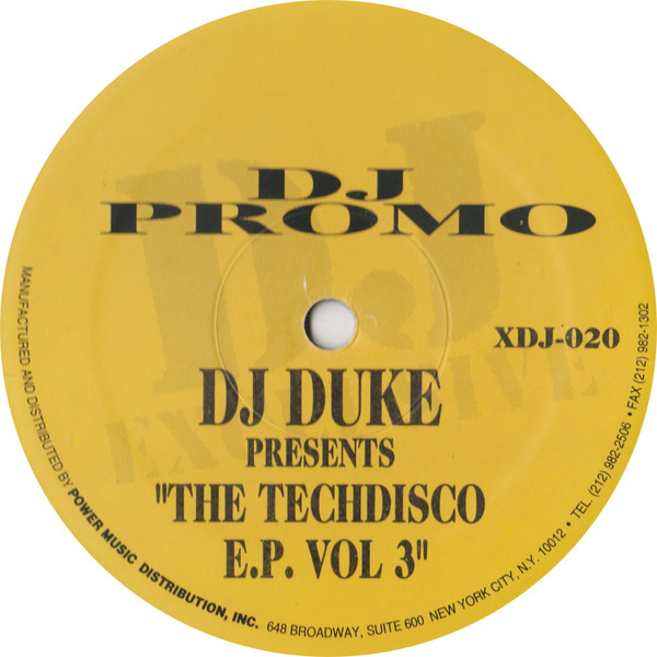 Cover DJ Duke - Techdisco E.P. Vol 3 (12, EP, Promo) Schallplatten Ankauf
