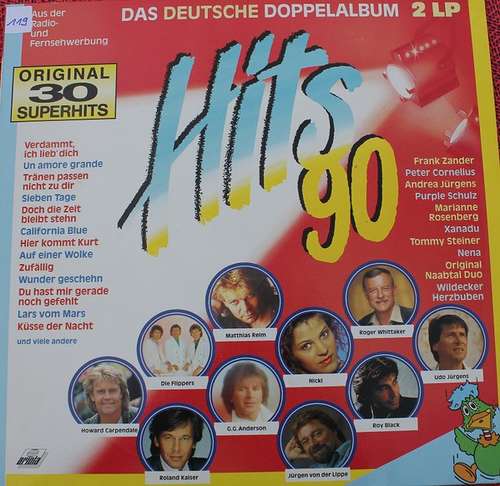 Cover Various - Hits '90 - Das Deutsche Doppelalbum (2xLP, Comp) Schallplatten Ankauf