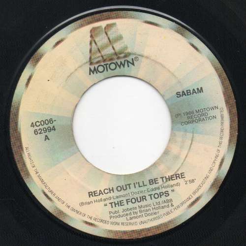 Cover Four Tops - Reach Out I'll Be There / Bernadette (7) Schallplatten Ankauf