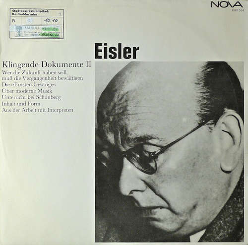 Cover Hanns Eisler - Klingende Dokumente II (LP) Schallplatten Ankauf