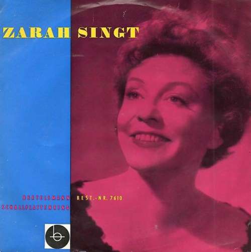 Cover Zarah Leander - Zarah Singt (7, EP) Schallplatten Ankauf