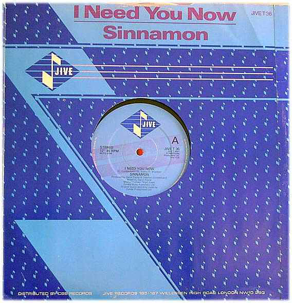 Cover Sinnamon - I Need You Now (12) Schallplatten Ankauf