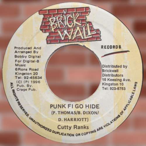 Cover Cutty Ranks - Punk Fi Go Hide (7) Schallplatten Ankauf