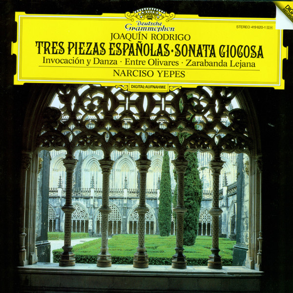 Cover Joaquín Rodrigo, Narciso Yepes - Tres Piezas Españolas • Sonata Giocosa (LP, Album) Schallplatten Ankauf