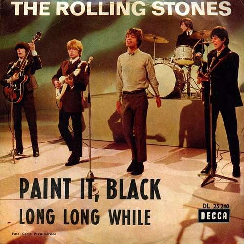 Cover The Rolling Stones - Paint It, Black / Long Long While (7, Single, Mono) Schallplatten Ankauf