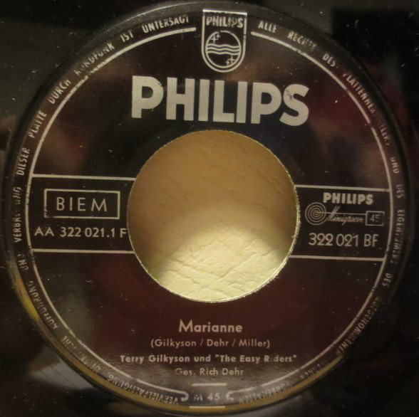 Cover Terry Gilkyson And The Easy Riders - Marianne / Goodbye Chiquita (7, Single) Schallplatten Ankauf