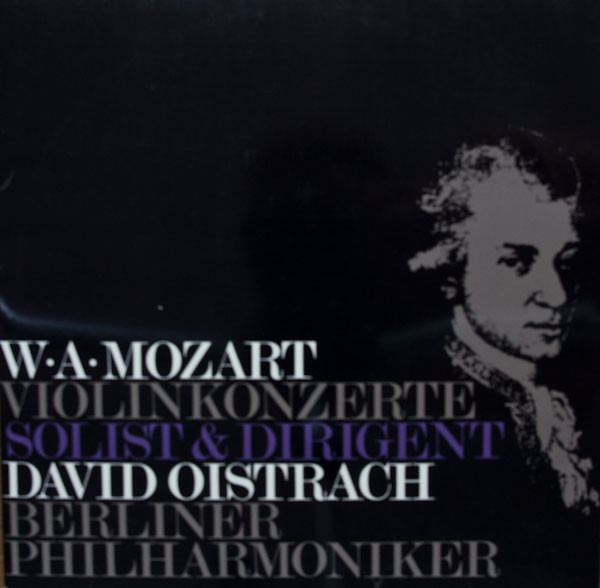 Cover Wolfgang Amadeus Mozart, David Oistrach, Berliner Philharmoniker - Violinkonzerte (2xLP) Schallplatten Ankauf