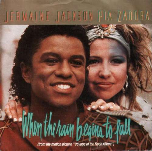 Cover Jermaine Jackson / Pia Zadora - When The Rain Begins To Fall (7, Single) Schallplatten Ankauf
