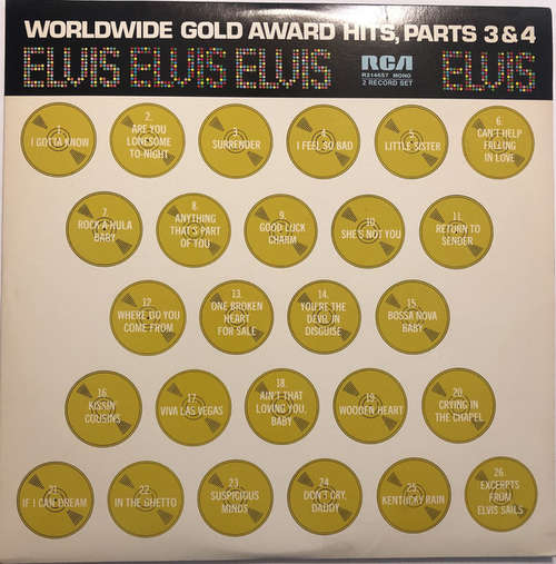 Cover Elvis Presley - Worldwide Gold Award Hits, Parts 3 & 4 (2xLP, Comp) Schallplatten Ankauf