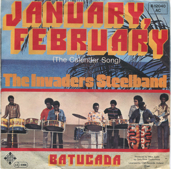 Cover The Invaders Steelband - January, February (The Calendar Song) (7, Single) Schallplatten Ankauf