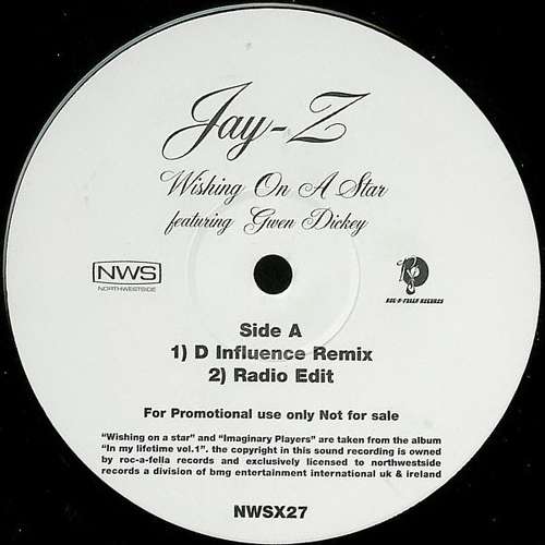 Cover Jay-Z Featuring Gwen Dickey - Wishing On A Star (12, Promo) Schallplatten Ankauf