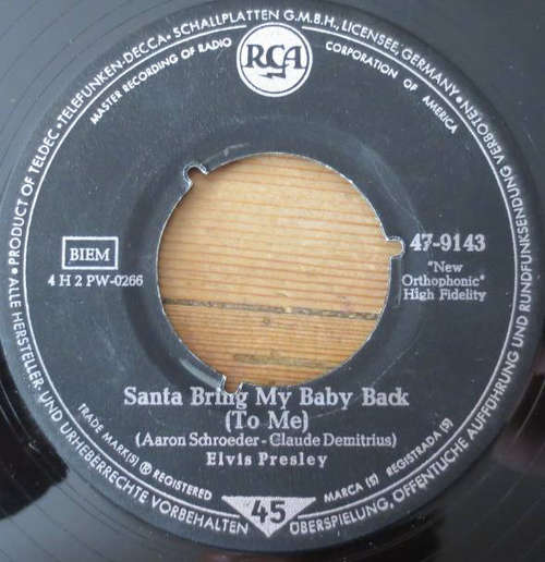 Cover Elvis Presley - Santa Bring My Baby Back (To Me) (7, Single) Schallplatten Ankauf
