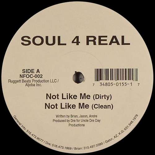 Cover Soul 4 Real* - Not Like Me (12) Schallplatten Ankauf