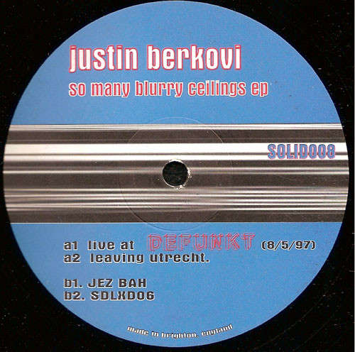 Cover Justin Berkovi - So Many Blurry Ceilings EP (12, EP) Schallplatten Ankauf