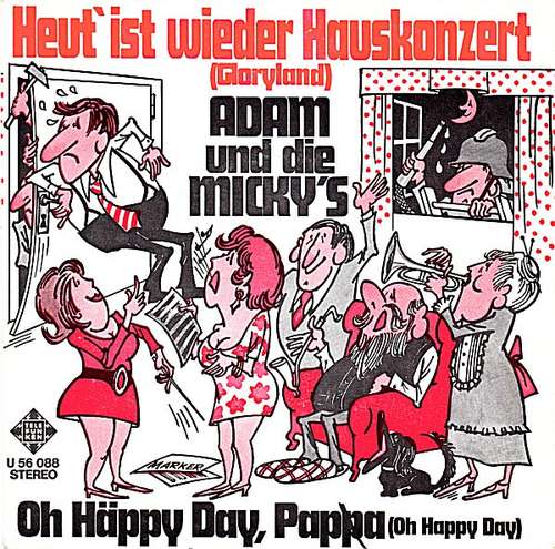 Cover Adam Und Die Micky's - Heut' Ist Wieder Hauskonzert (Gloryland) (7, Single) Schallplatten Ankauf