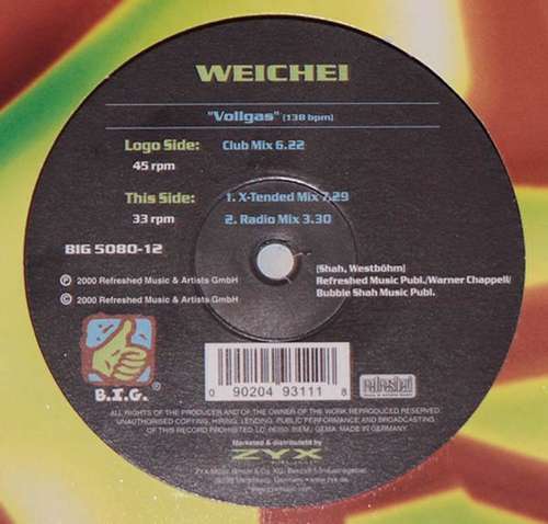 Cover Weichei - Vollgas (12) Schallplatten Ankauf