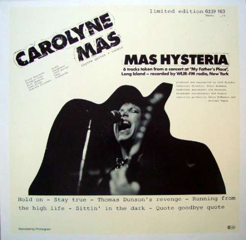Cover Carolyne Mas - Mas Hysteria (LP, Album, RP) Schallplatten Ankauf