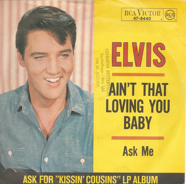 Cover Elvis Presley With The Jordanaires - Ain't That Loving You Baby (7, Single) Schallplatten Ankauf