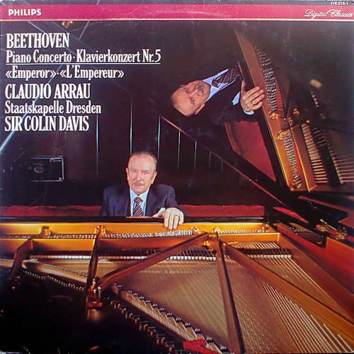 Cover Beethoven*, Sir Colin Davis, Dresden State Orchestra*, Claudio Arrau - Piano Concerto No.5 In E Flat, Op. 73 Emperor (LP, Album) Schallplatten Ankauf