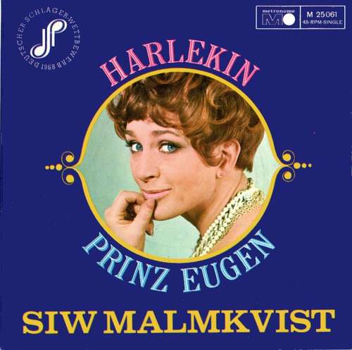 Cover Siw Malmkvist - Harlekin / Prinz Eugen (7, Single, Por) Schallplatten Ankauf