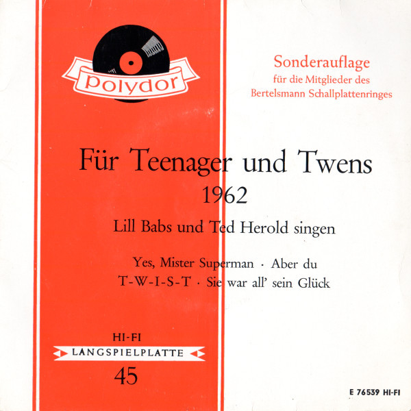 Cover Lill Babs* + Ted Herold - Für Teenager Und Twens 1962 (7, EP) Schallplatten Ankauf