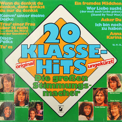 Cover Various - 20 Klasse-Hits Original Ungekürzt - Die Großen Stimmungsmacher (LP, Comp) Schallplatten Ankauf