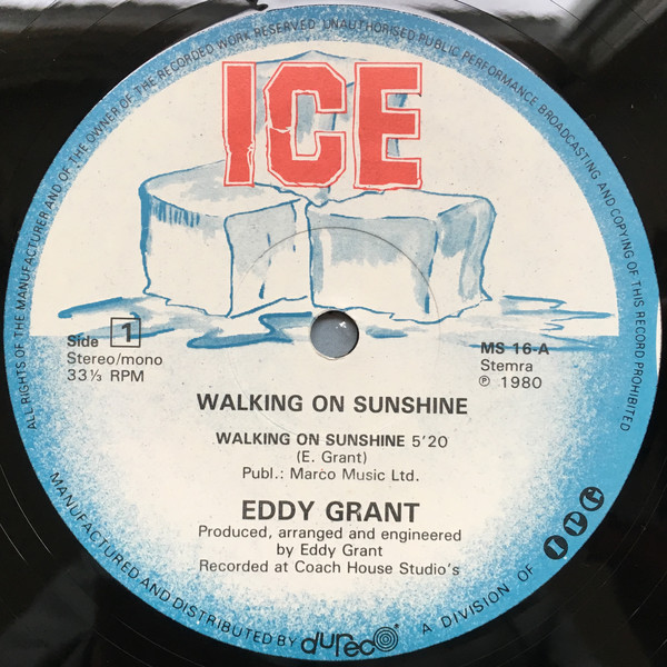 Cover Eddy Grant - Walking On Sunshine (12) Schallplatten Ankauf