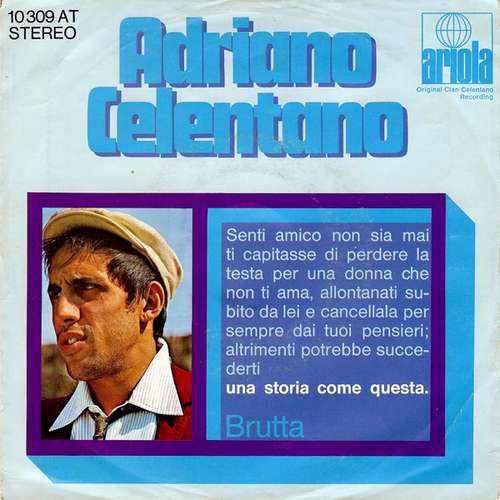 Cover Adriano Celentano - Una Storia Come Questa (7, Single) Schallplatten Ankauf