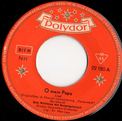 Bild Rita Wottawa Mit Gesangsterzett - O Mein Papa / Das Lied Vom Pony (7, Single) Schallplatten Ankauf