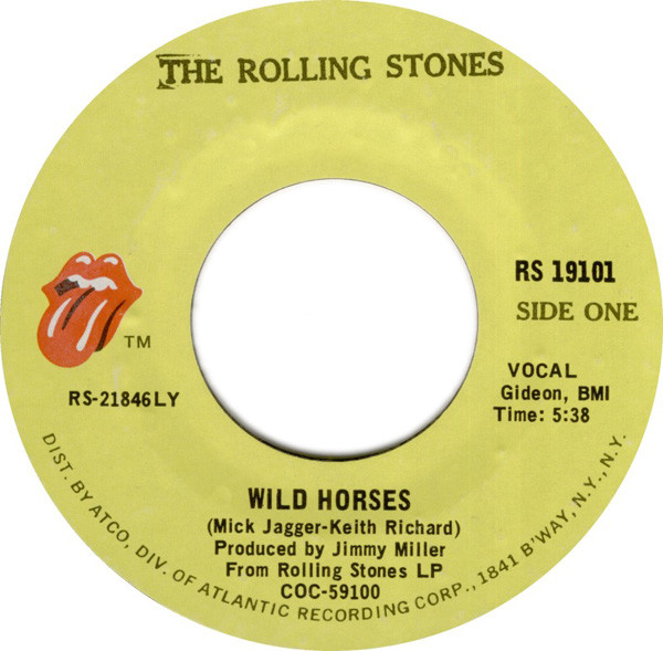 Cover The Rolling Stones - Wild Horses / Sway (7) Schallplatten Ankauf