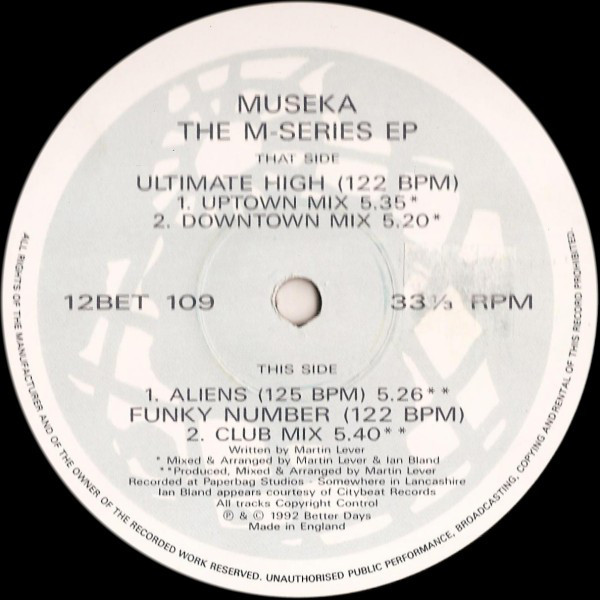Cover Museka - The M-Series EP (12, EP) Schallplatten Ankauf