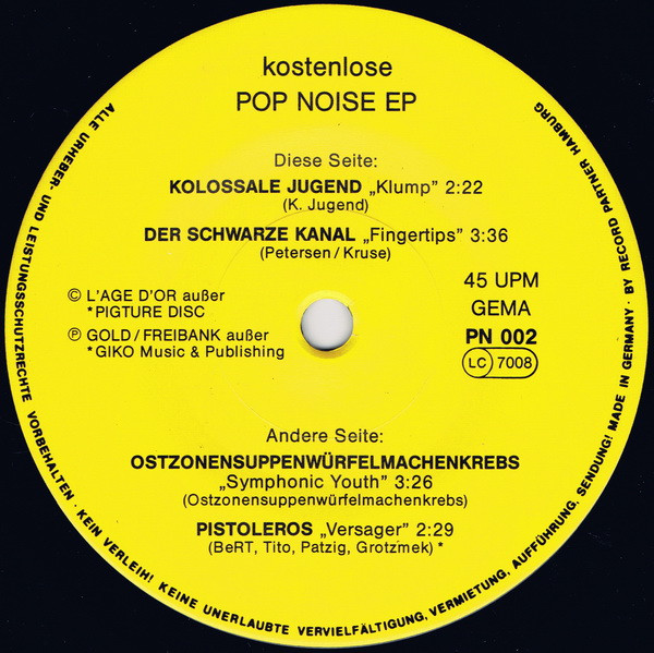 Cover Various - Pop Noise EP (7, EP, Promo) Schallplatten Ankauf