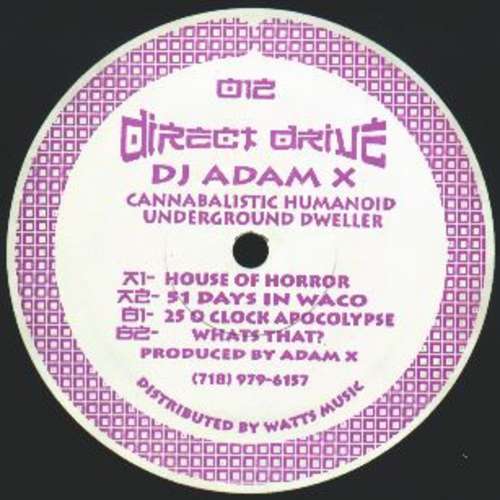 Cover DJ Adam X* - Cannabalistic Humanoid Underground Dweller (12) Schallplatten Ankauf