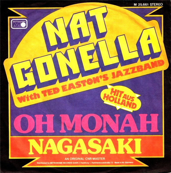 Cover Nat Gonella with Ted Easton's Jazzband - Oh Monah (7, Single) Schallplatten Ankauf