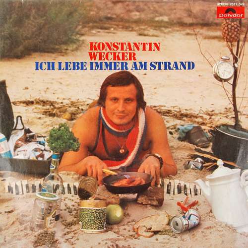 Cover Konstantin Wecker - Ich Lebe Immer Am Strand (LP, Album) Schallplatten Ankauf