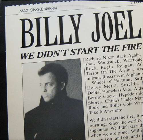 Cover Billy Joel - We Didn't Start The Fire (12, Maxi) Schallplatten Ankauf