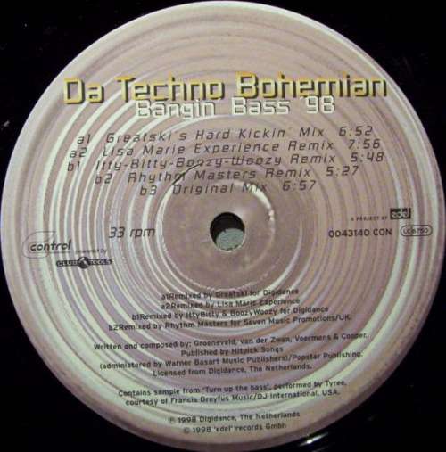 Cover Da Techno Bohemian - Bangin' Bass '98 (12) Schallplatten Ankauf