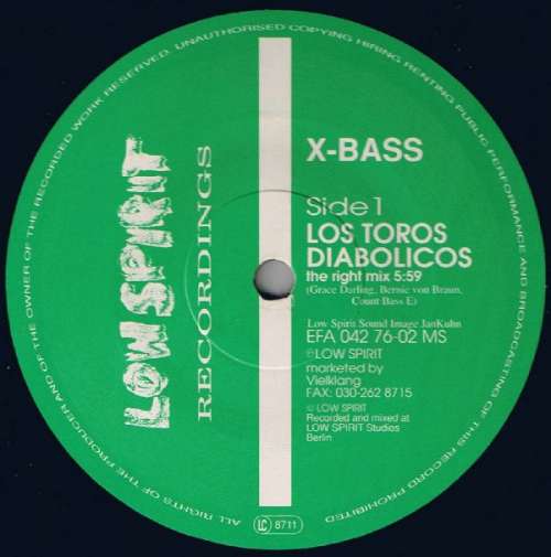 Cover X-Bass (2) - Los Toros Diabolicos / High Feeling (12) Schallplatten Ankauf