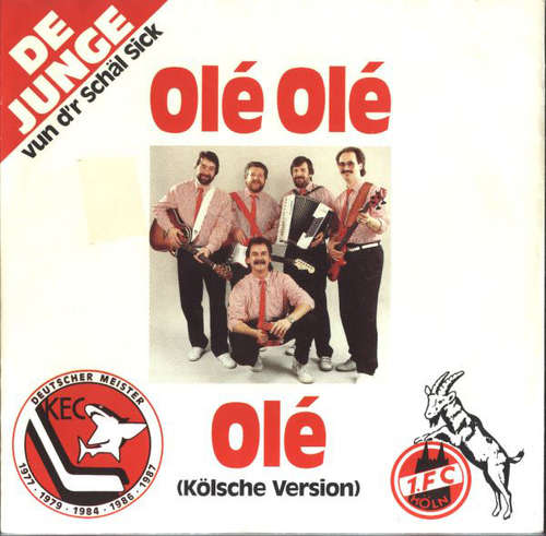 Cover De Junge Vun D'r Schäl Sick - Olé Olé Olé (Anderlecht Champion) (7, Single) Schallplatten Ankauf