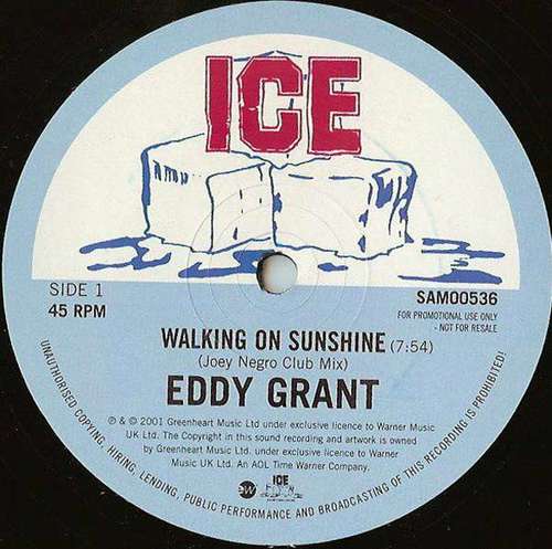 Cover Eddy Grant - Walking On Sunshine (12, Promo) Schallplatten Ankauf
