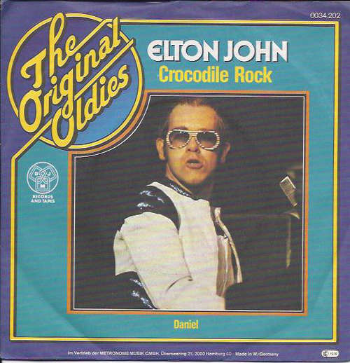 Cover Elton John - Crocodile Rock / Daniel (7, Single) Schallplatten Ankauf