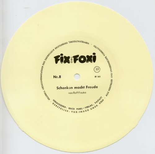 Cover Rolf Kauka - Fix Und Foxi - Schenken Macht Freude (Flexi, 7, S/Sided, Whi) Schallplatten Ankauf