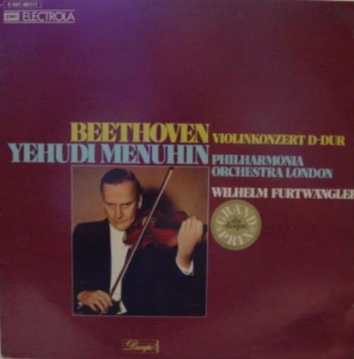 Cover Beethoven* - Yehudi Menuhin, Philharmonia Orchestra London*, Wilhelm Furtwängler - Violinkonzert D-Dur (LP, Album, RE) Schallplatten Ankauf