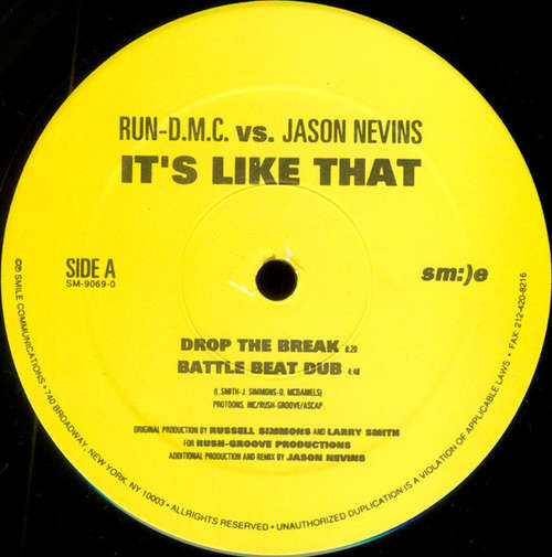 Cover Run-D.M.C.* Vs. Jason Nevins - It's Like That (12) Schallplatten Ankauf