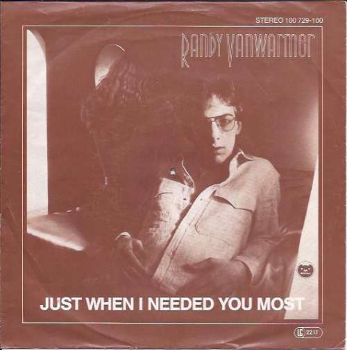 Cover Randy Vanwarmer - Just When I Needed You Most (7, Single) Schallplatten Ankauf